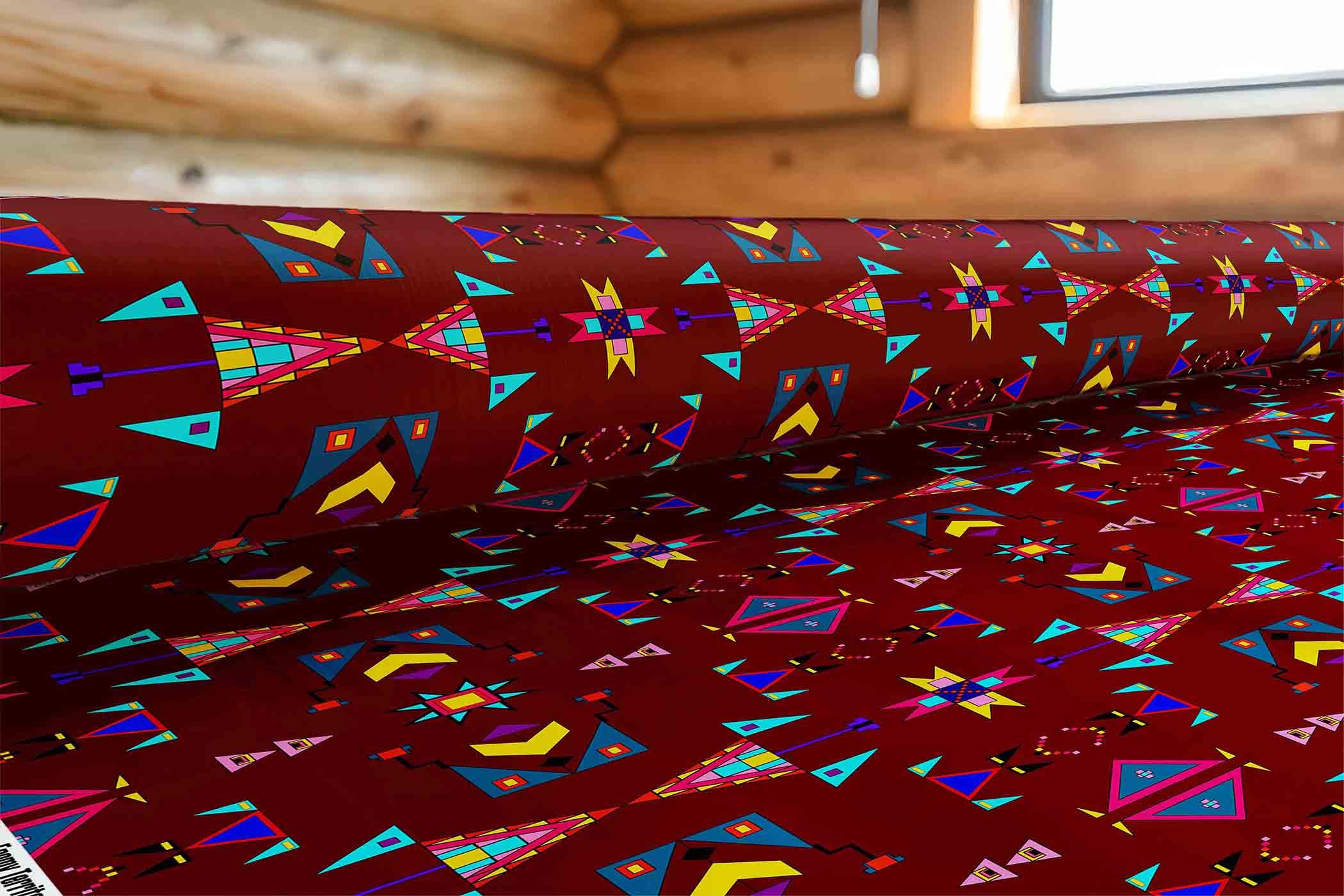 Enemy Territory Maroon 42 Inch Cotton Poplin Pre Order