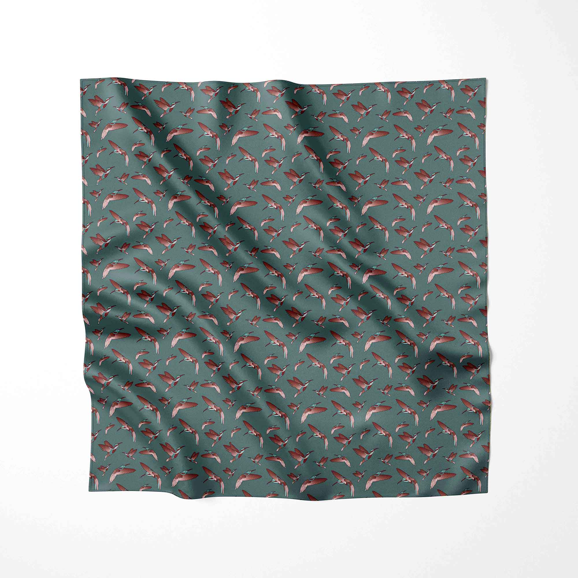 Red Swift Turquoise 42 inch Cotton Poplin Pre Order