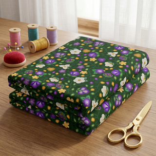 Midnight Moss Bloom Forest 42 Inch Cotton Poplin Pre Order