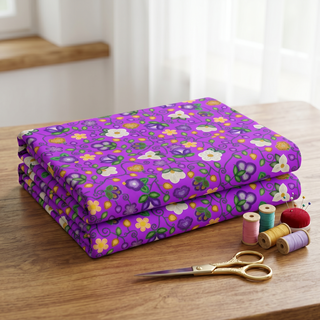 Midnight Moss Bloom Purple 42 Inch Cotton Poplin Pre Order