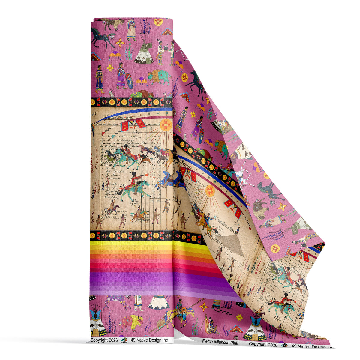 Fierce Alliances Pink Satin Fabric By the Yard Pre Order