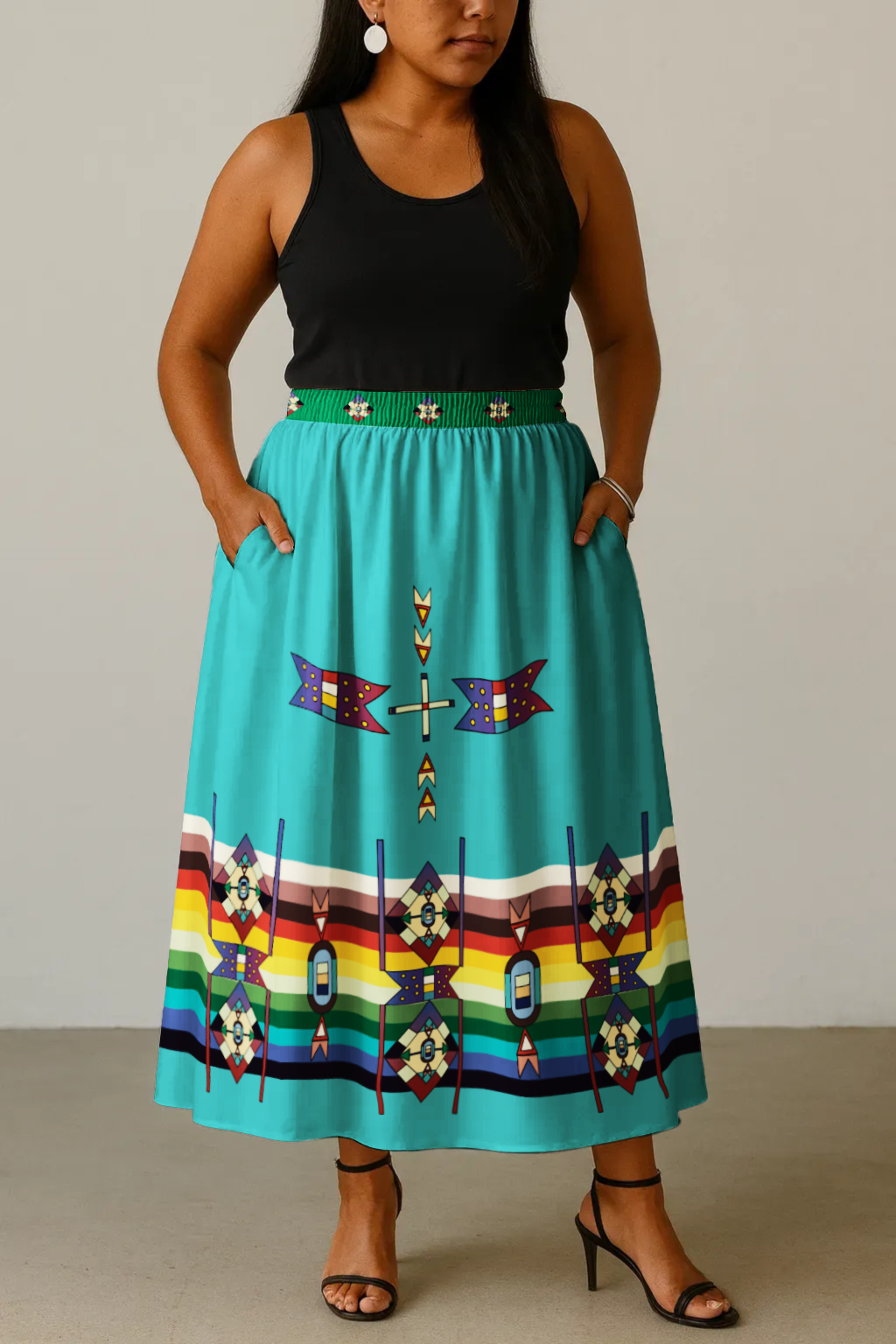 Flames of Heritage Geometric Skirt