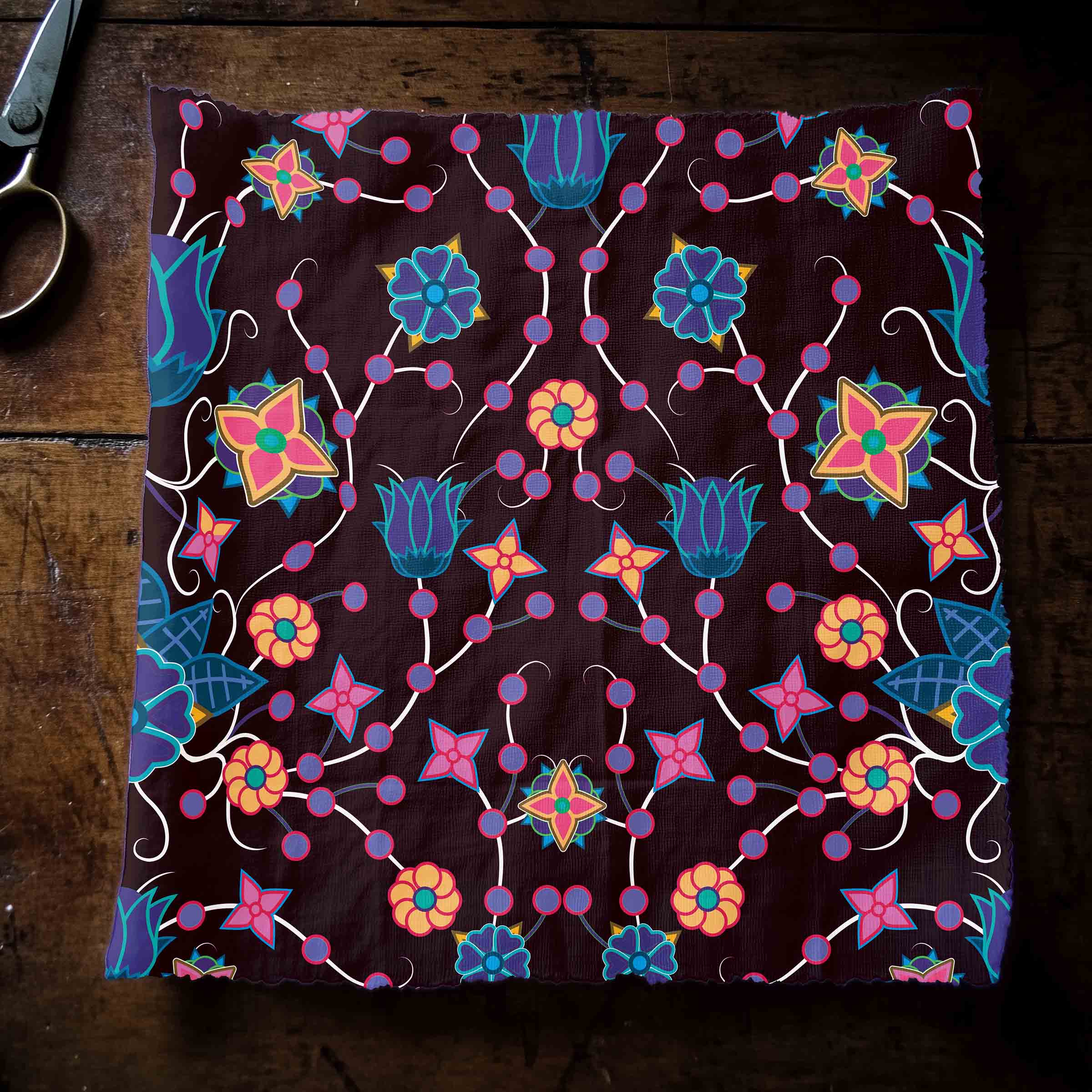 Floral Damask Purple 42 inch Cotton Poplin Pre Order