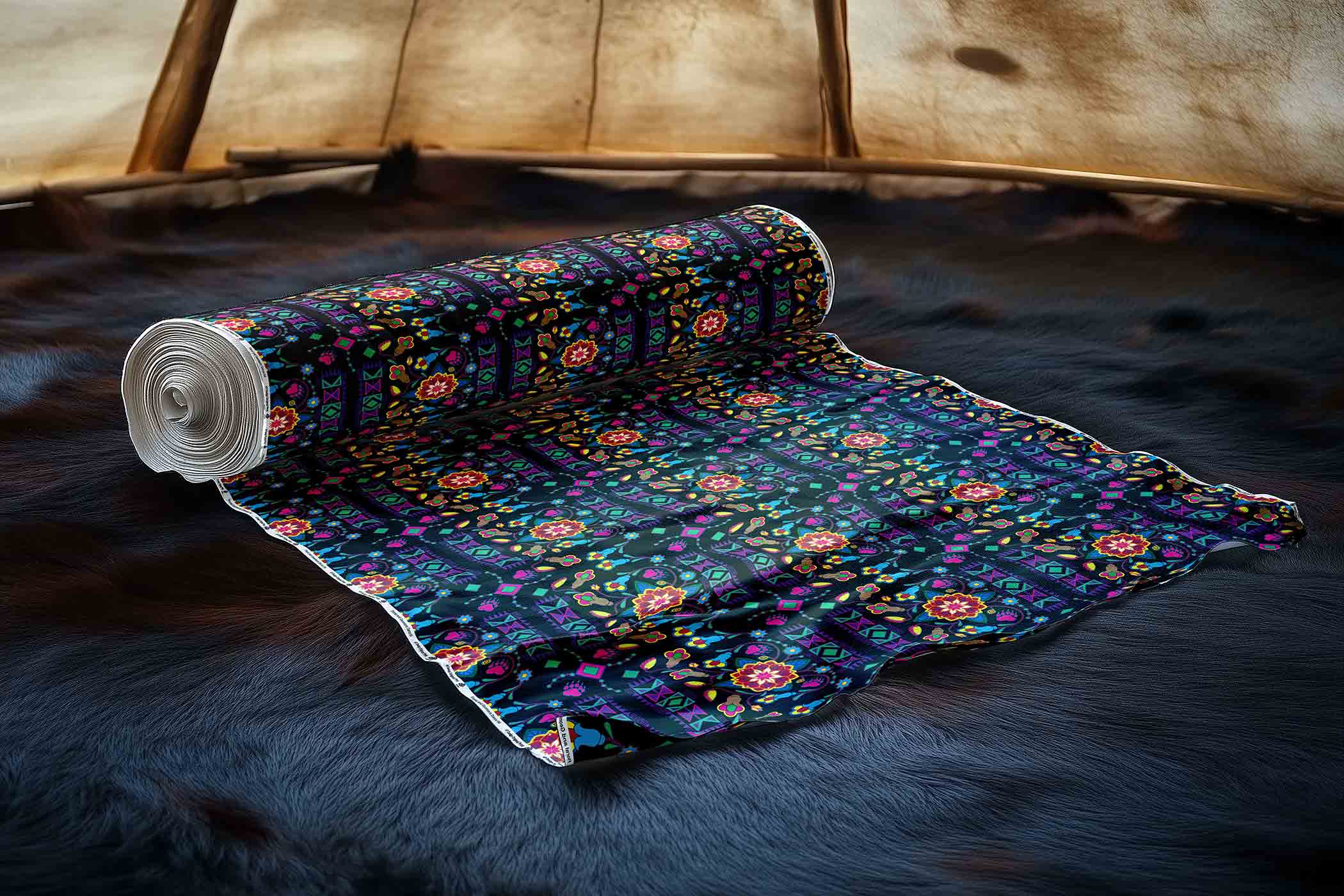 Floral and Geomteric Dance 04 42 inch Cotton Poplin Pre Order
