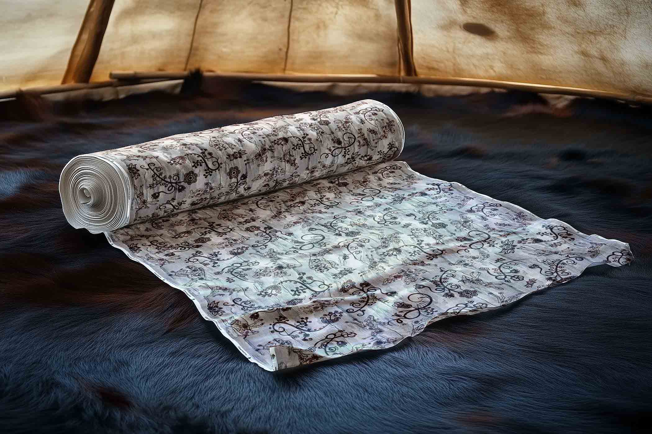 Forest Medley Satin Fabric By the Yard Pre Order