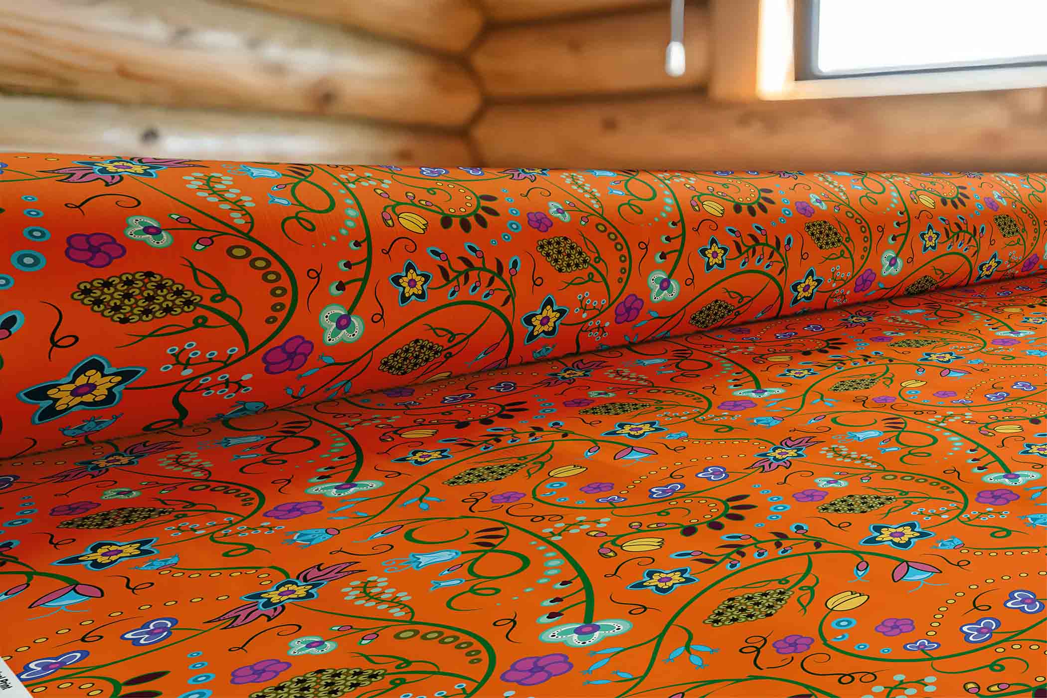 Fresh Fleur Carrot 42 inch Cotton Poplin Pre Order
