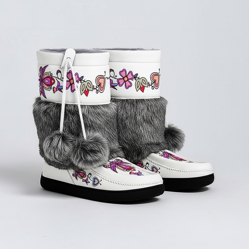 Frosted Leaf Spirit Real Leather MocLux Calf with Fur