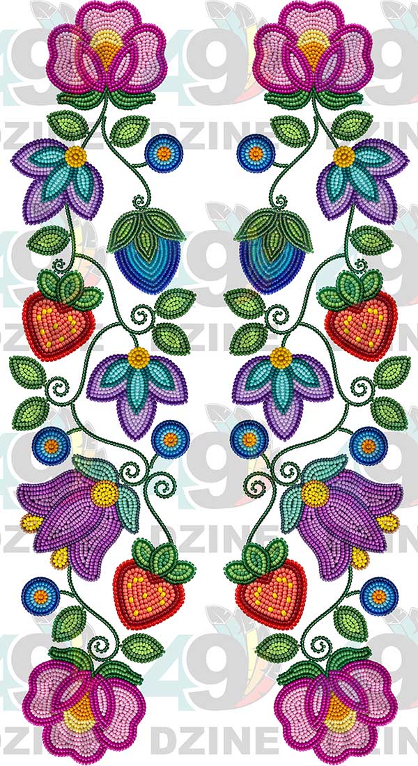 Garden Rhythm Beadwork Two arm pieces Transfer (Various Sizes)