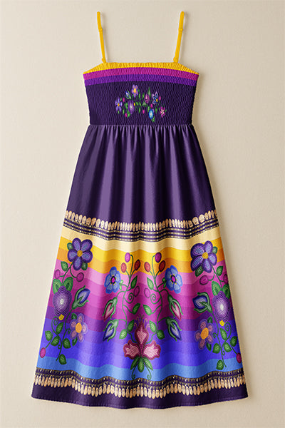 Garden Halo Purple 1 Smock Top Dress