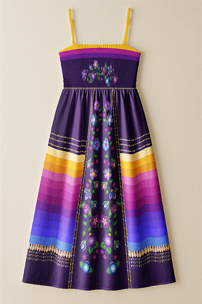 Garden Halo Purple 2 Smock Top Dress