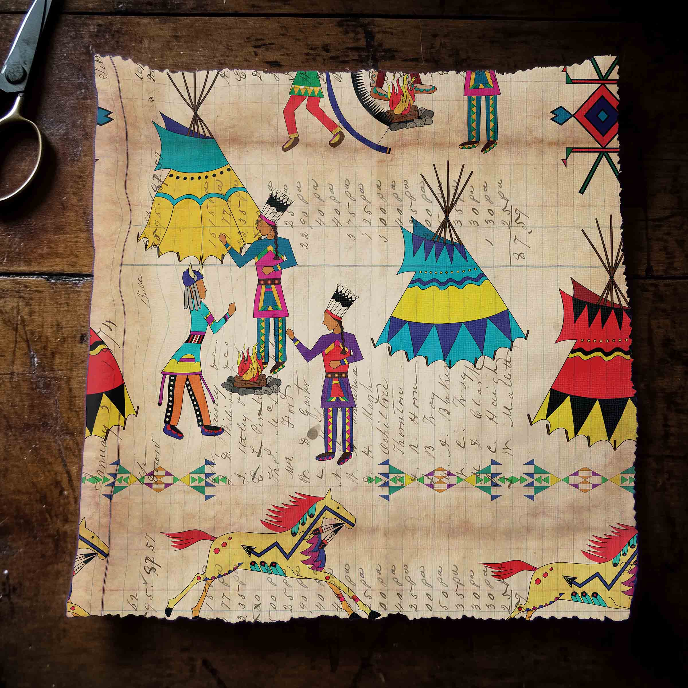 Gathering of the Chiefs 42 inch Cotton Poplin Pre Order