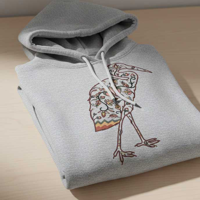 Heron Floral Animals 01 Various Sizes