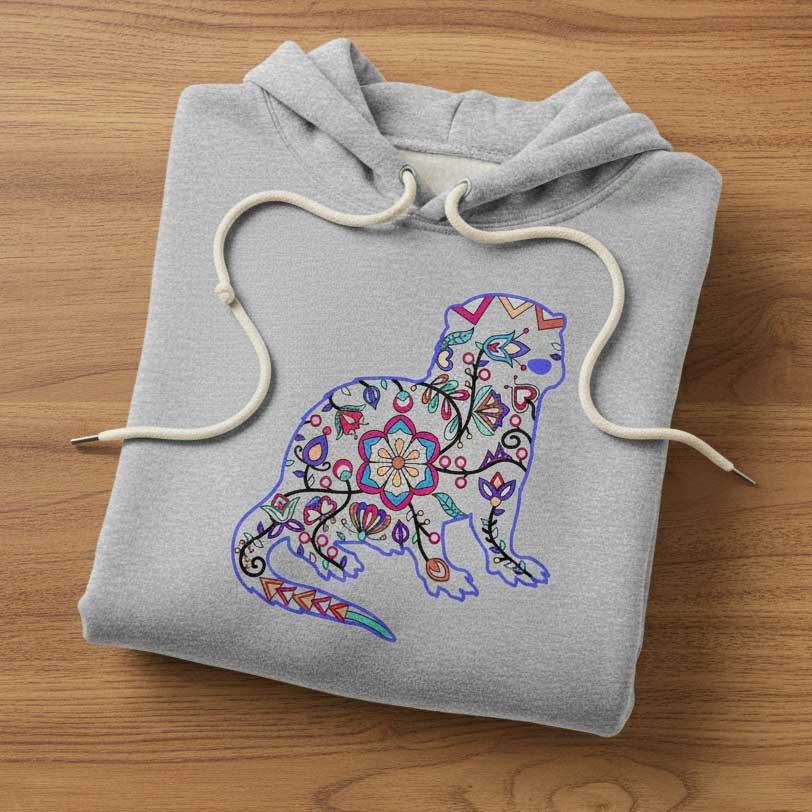 Otter Floral Animals 02-M Various Sizes