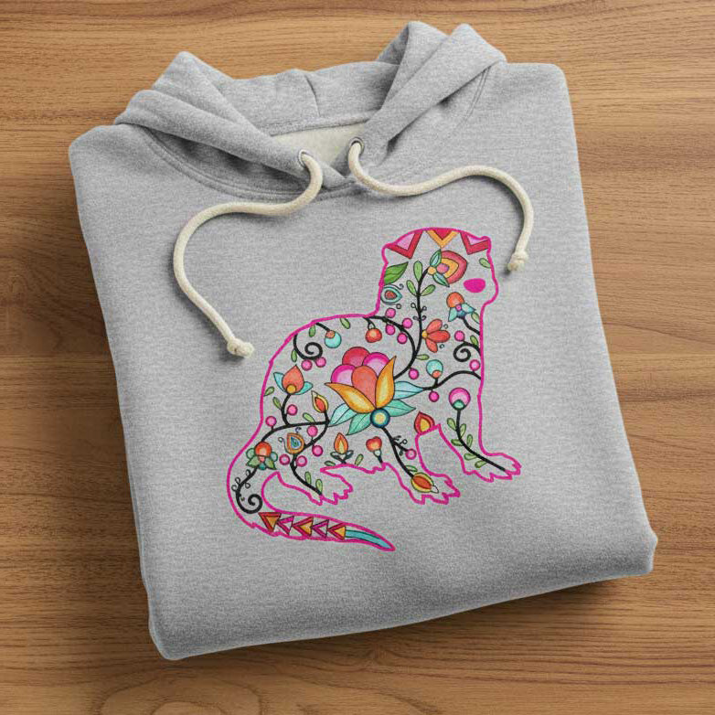 Otter Floral Animals 01 Various Sizes