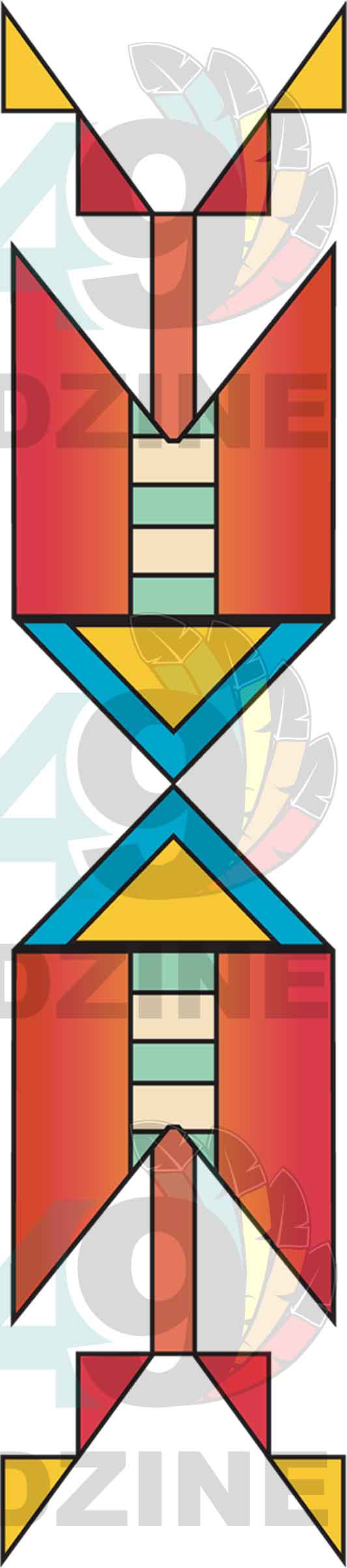 Heritage Tapestry Geometric Element 11 Transfer (Various Sizes)