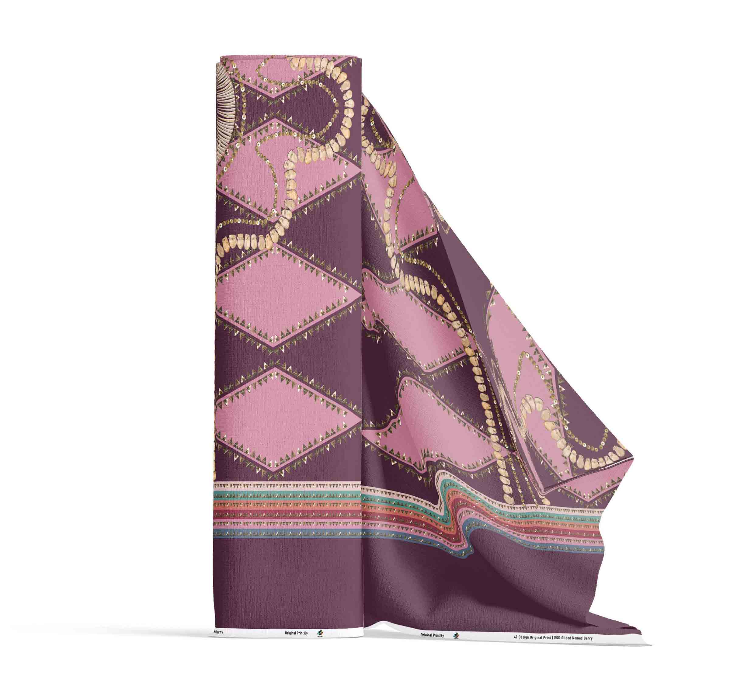 Gilded Nomad Berry 42 Inch Cotton Poplin Pre Order