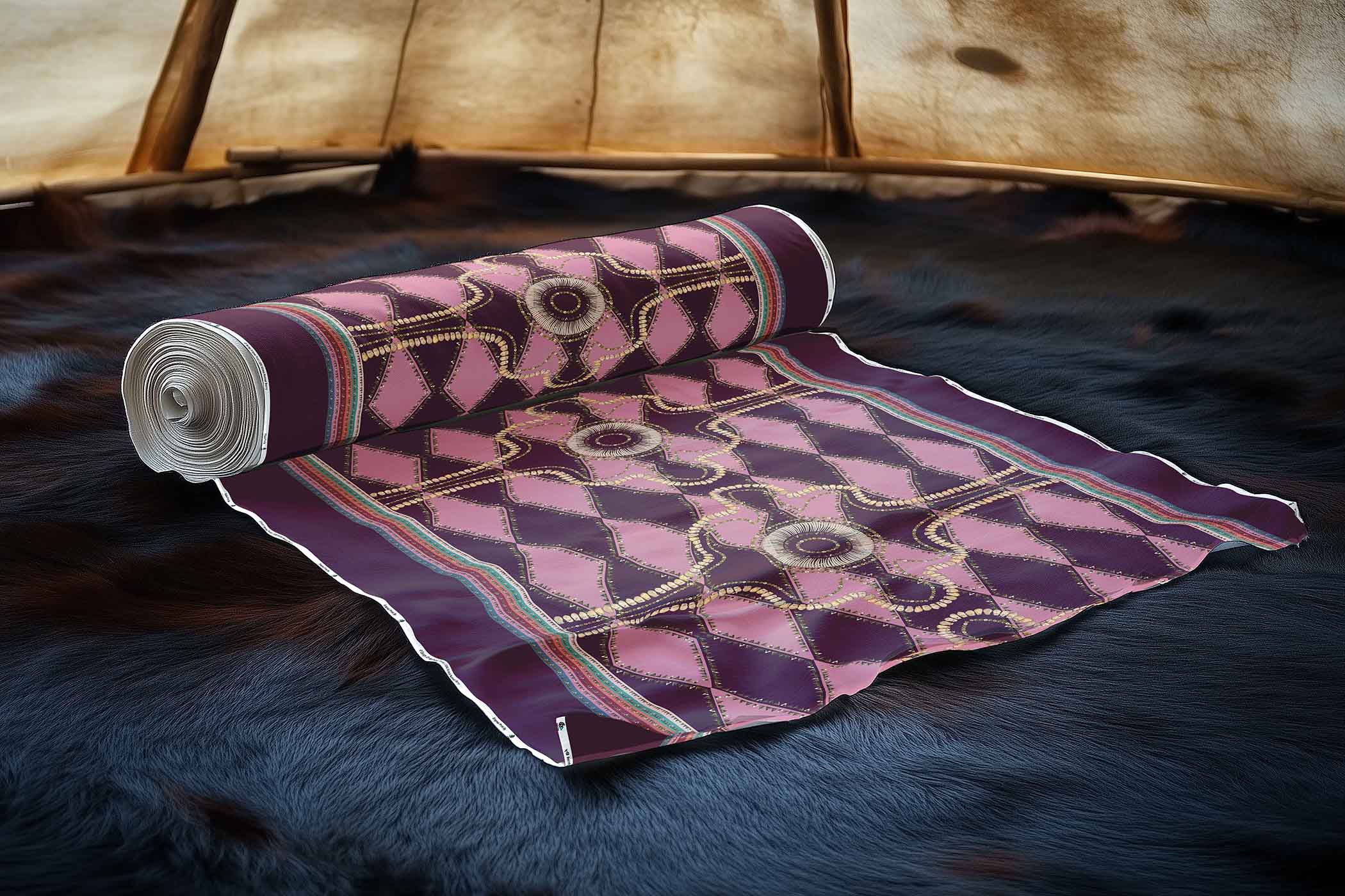 Gilded Nomad Berry 42 Inch Cotton Poplin Pre Order