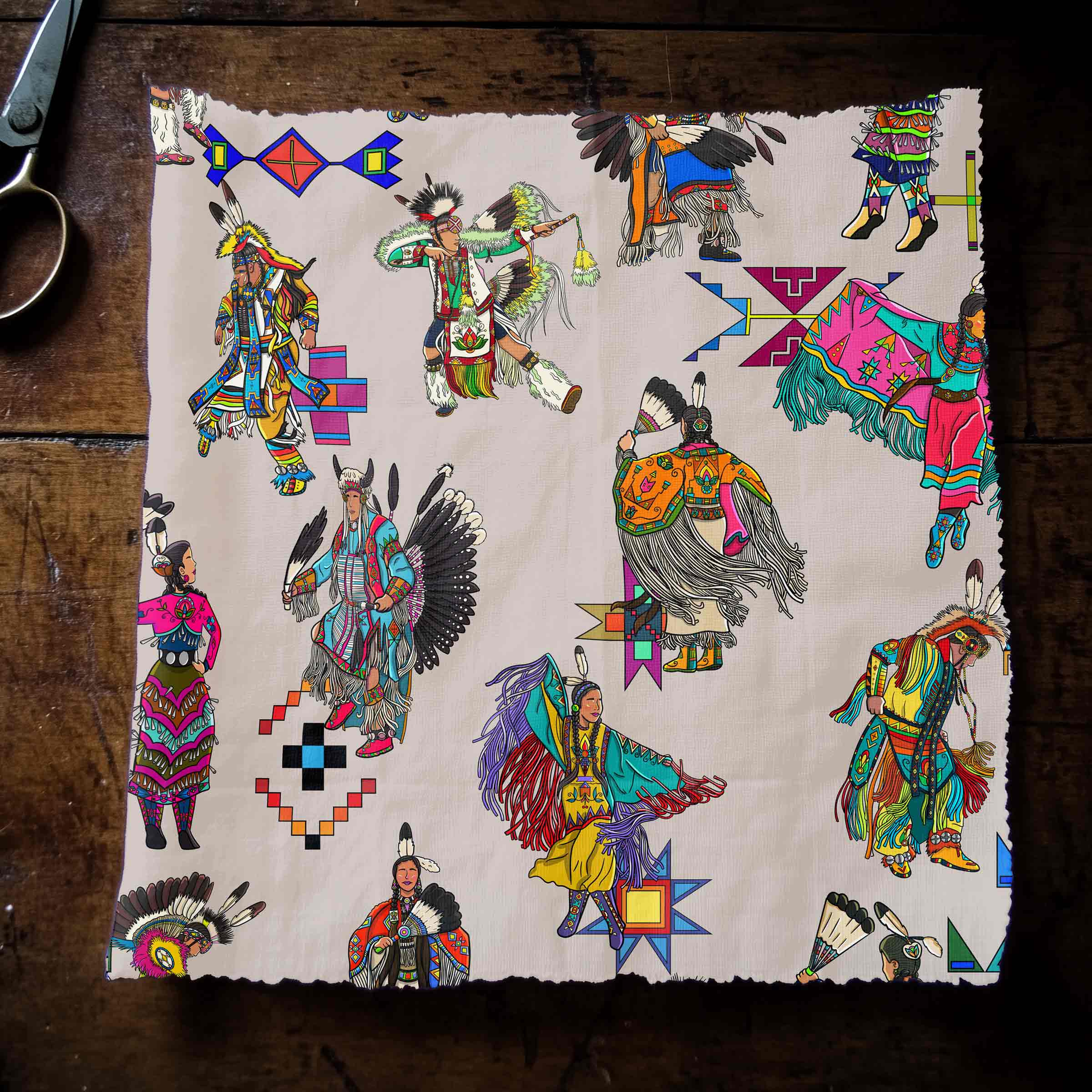 Grand Entry Dancers Muslin Small 42 Inch Cotton Poplin Pre Order