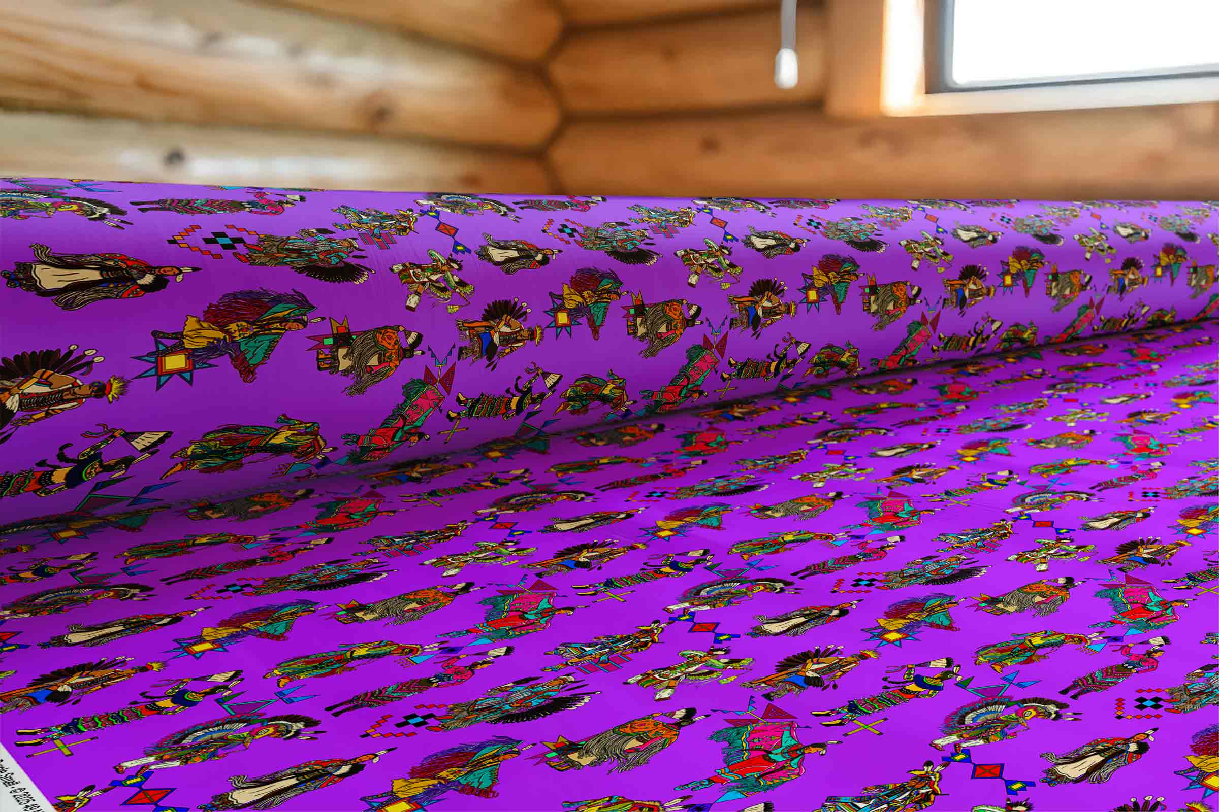 Grand Entry Dancers Purple Small 42 Inch Cotton Poplin Pre Order