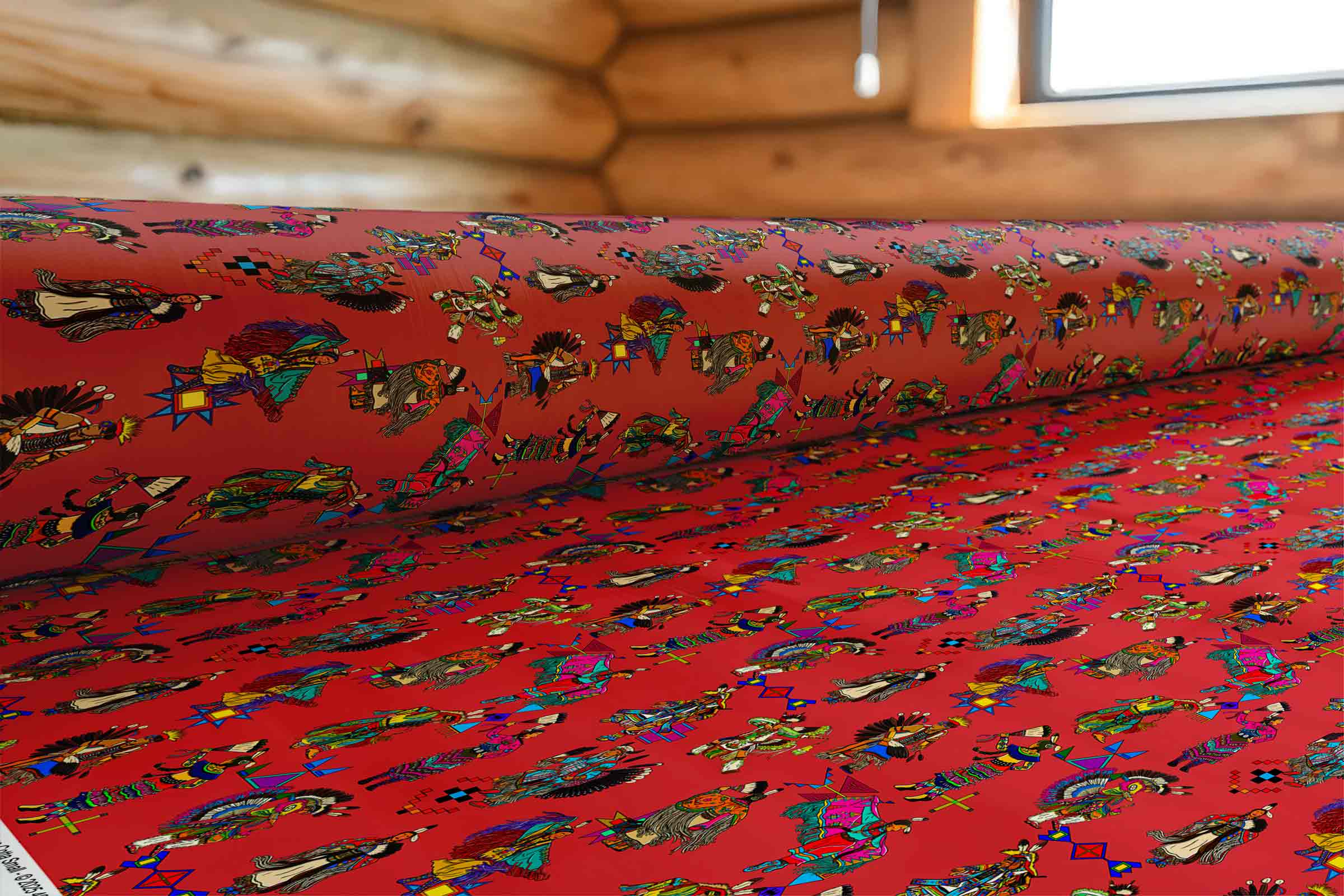 Grand Entry Dancers Terra Cotta Small 42 Inch Cotton Poplin Pre Order