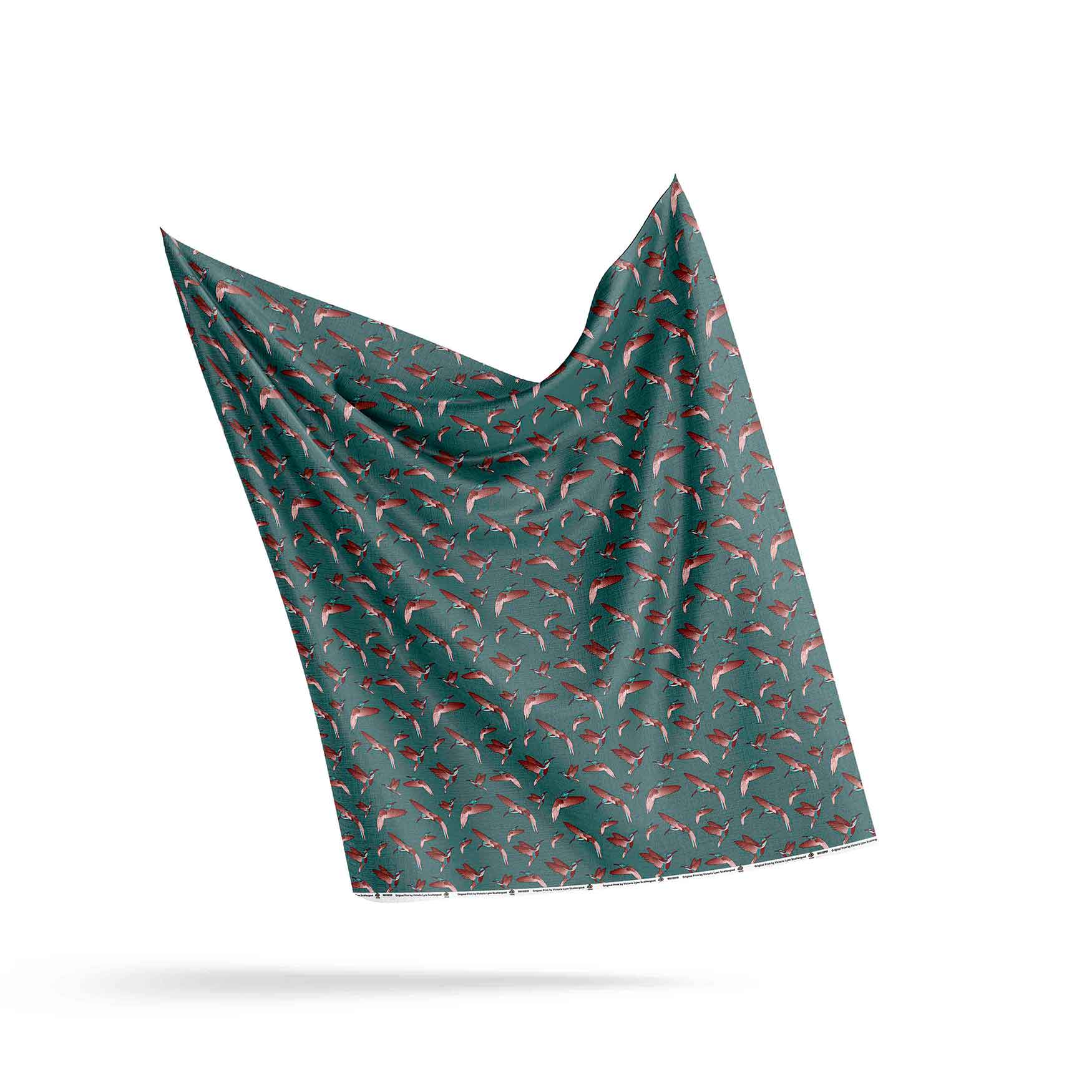 Red Swift Turquoise 42 inch Cotton Poplin Pre Order