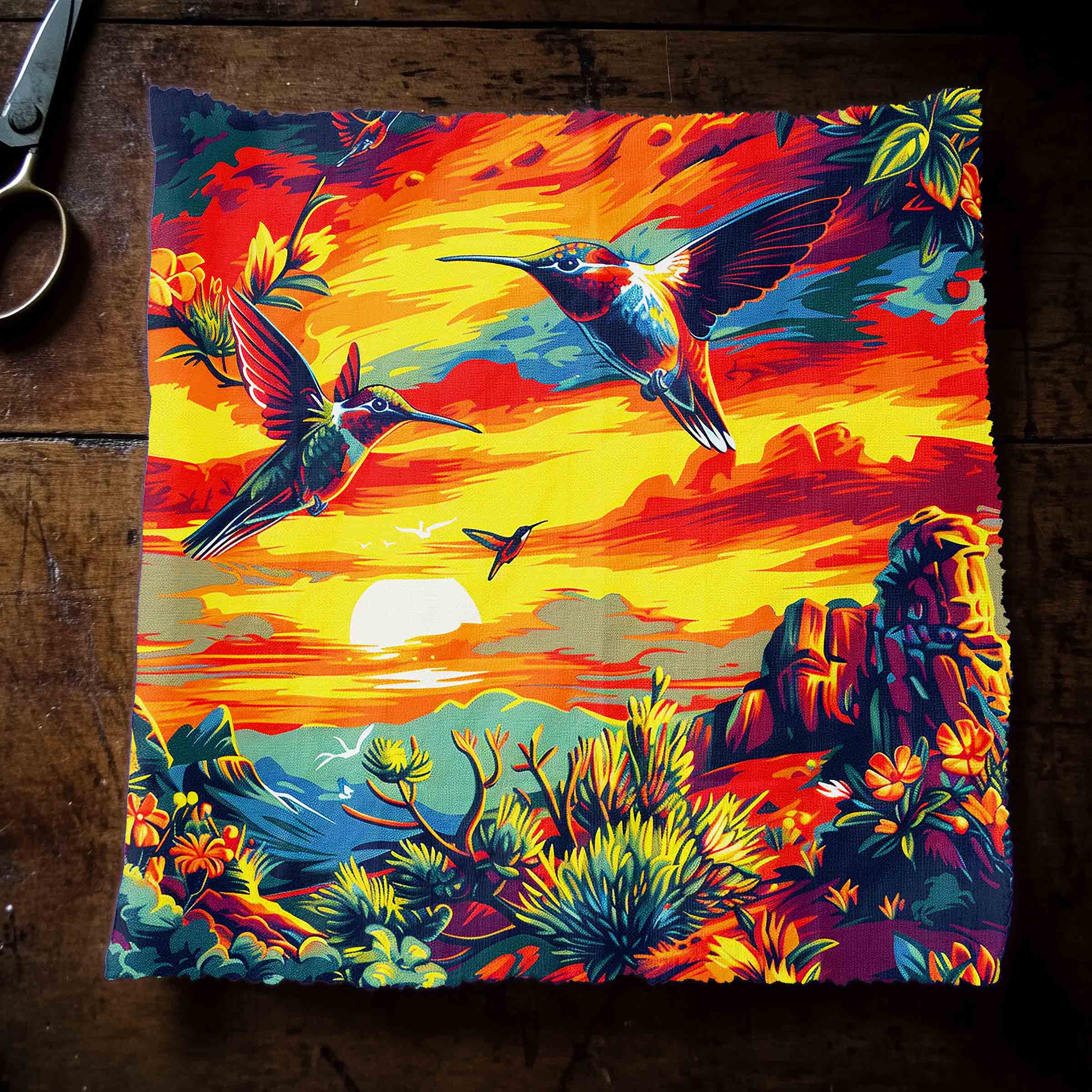 Happy Hummingbirds 42 Inch Cotton Poplin Pre Order