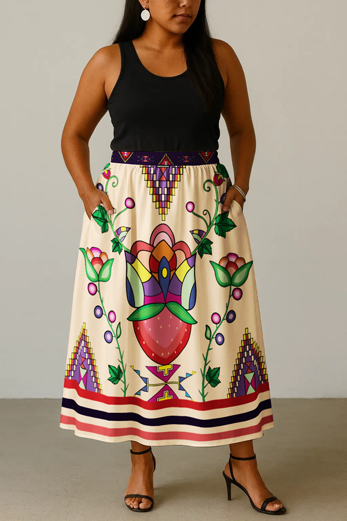 Heartberry Bloom Cream Skirt