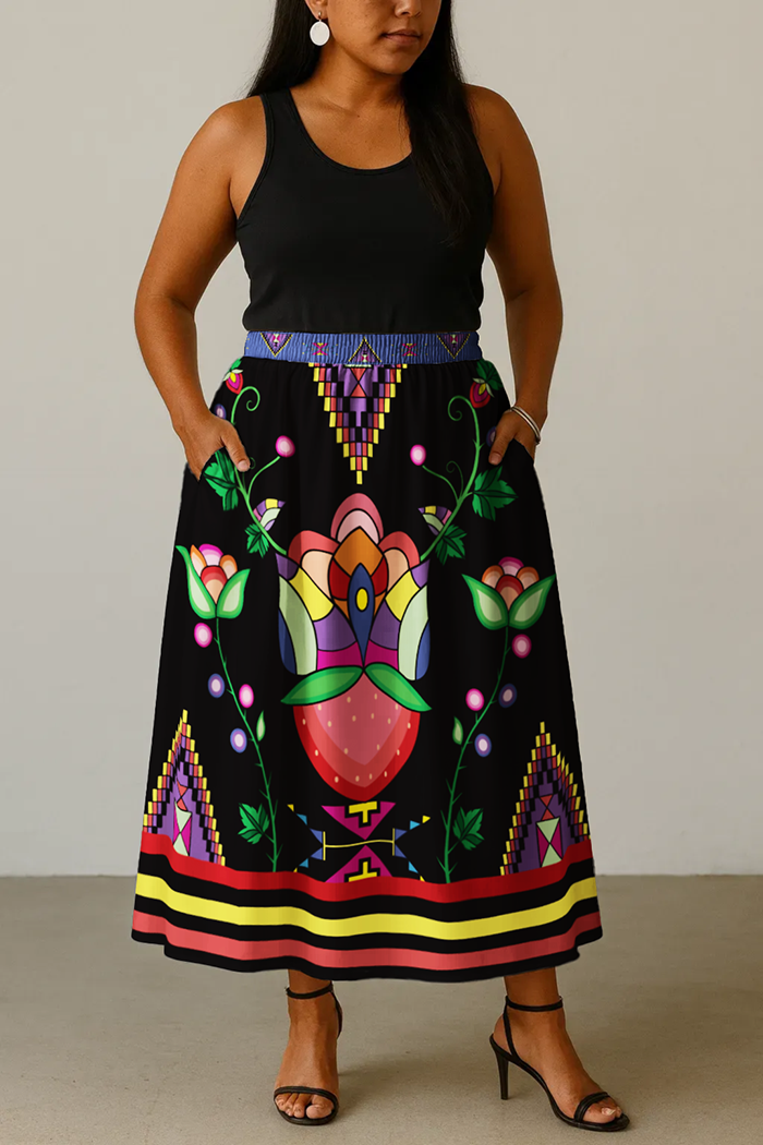 Heartberry Bloom Dark Skirt