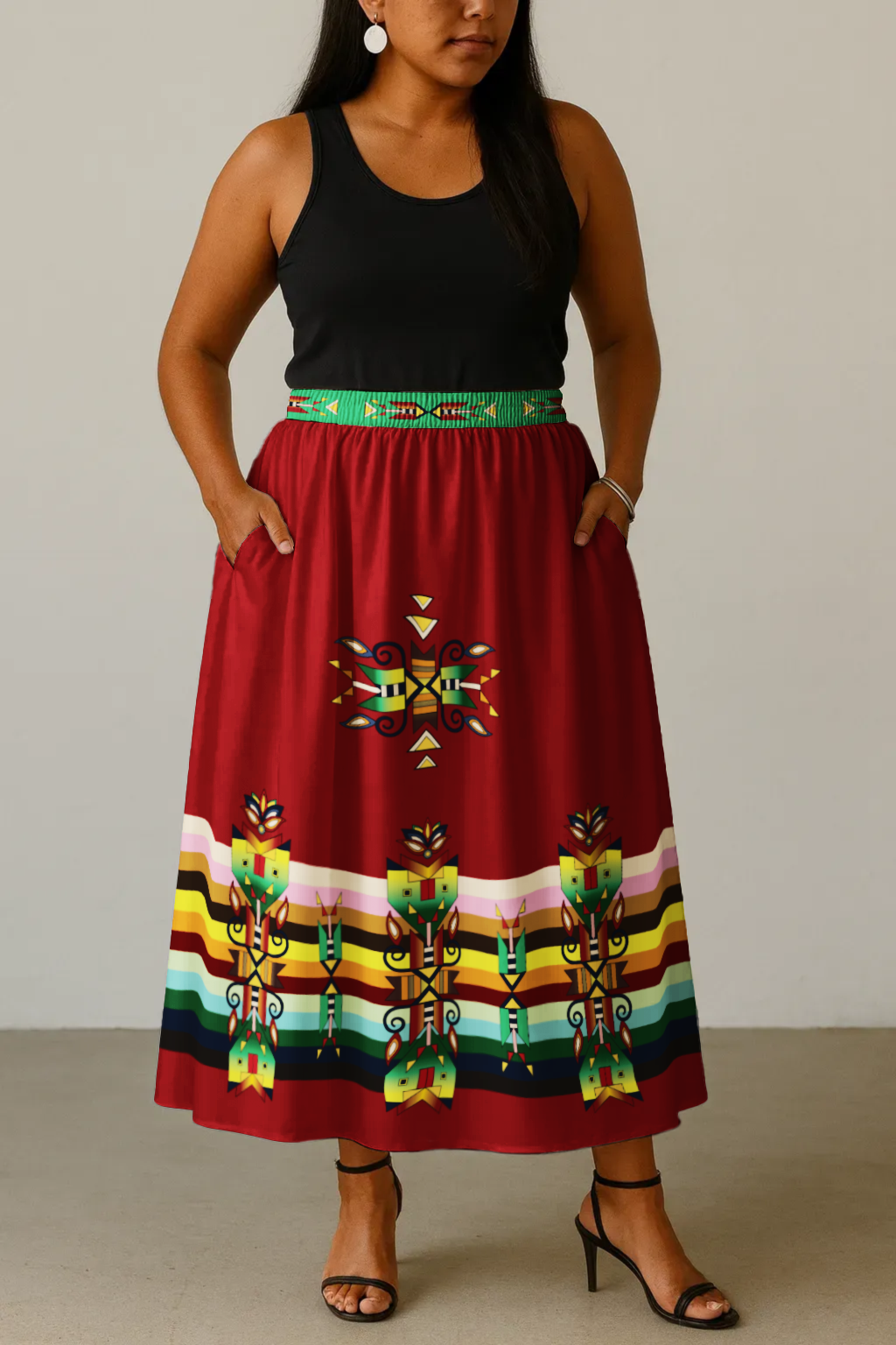 Heritage Tapestry Geometric Skirt