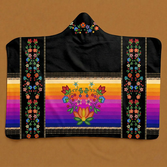 Beaded Offering Black Women's Hooded Blanket