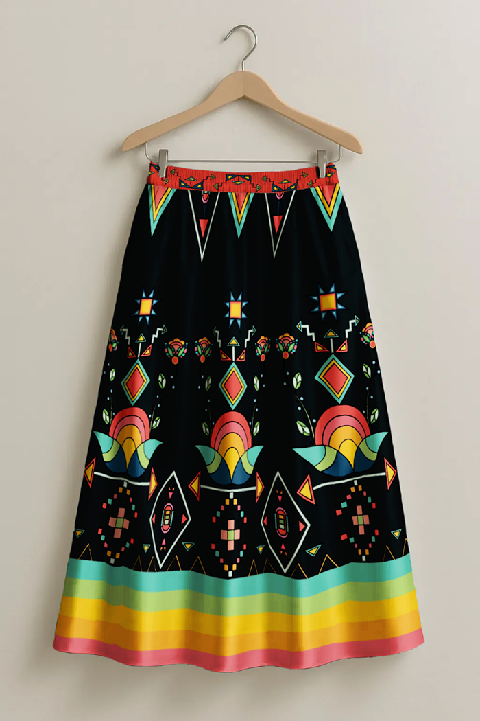 Horizon Blossom Dark Skirt