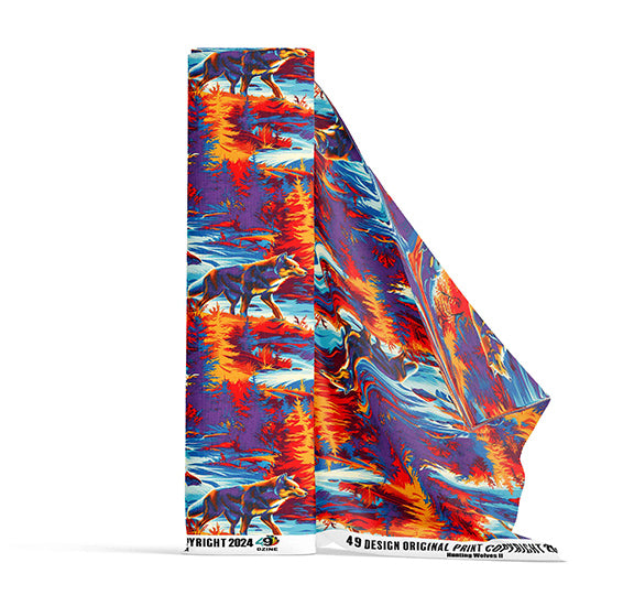 Hunting Wolves II 42 Inch Cotton Poplin Pre Order