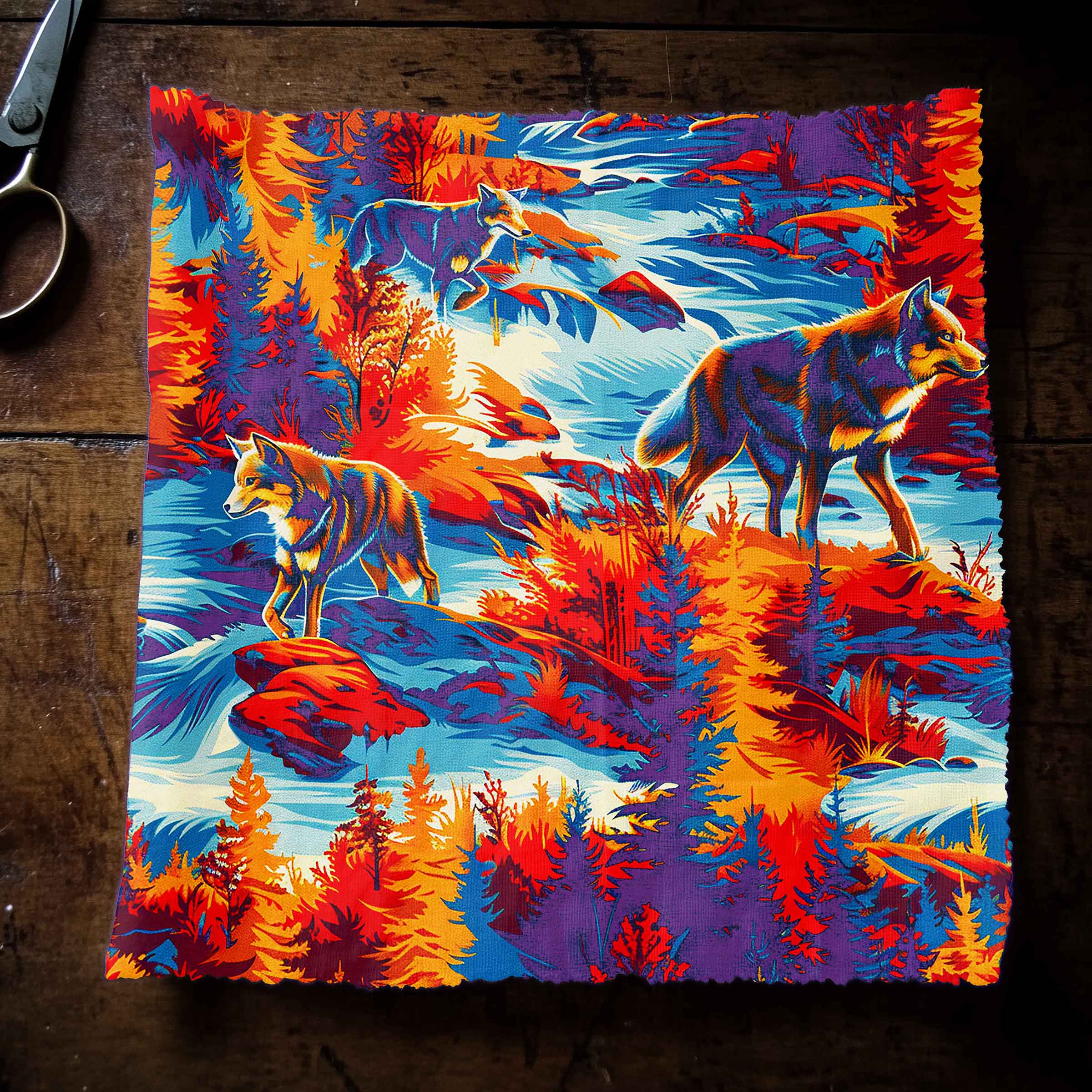 Hunting Wolves II 42 Inch Cotton Poplin Pre Order