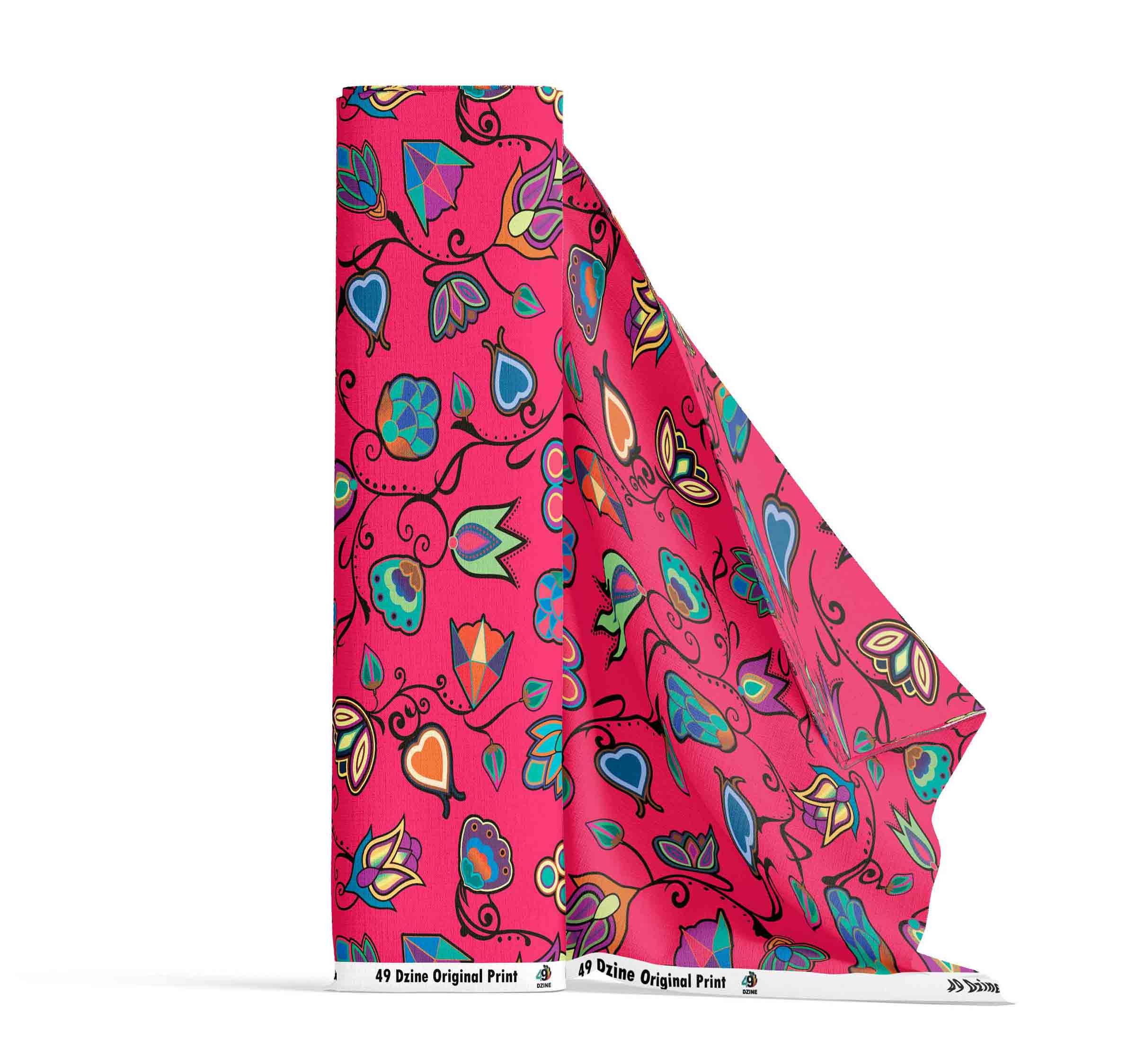 Indigenous Paisley Fuschia 42 inch Cotton Poplin Pre Order