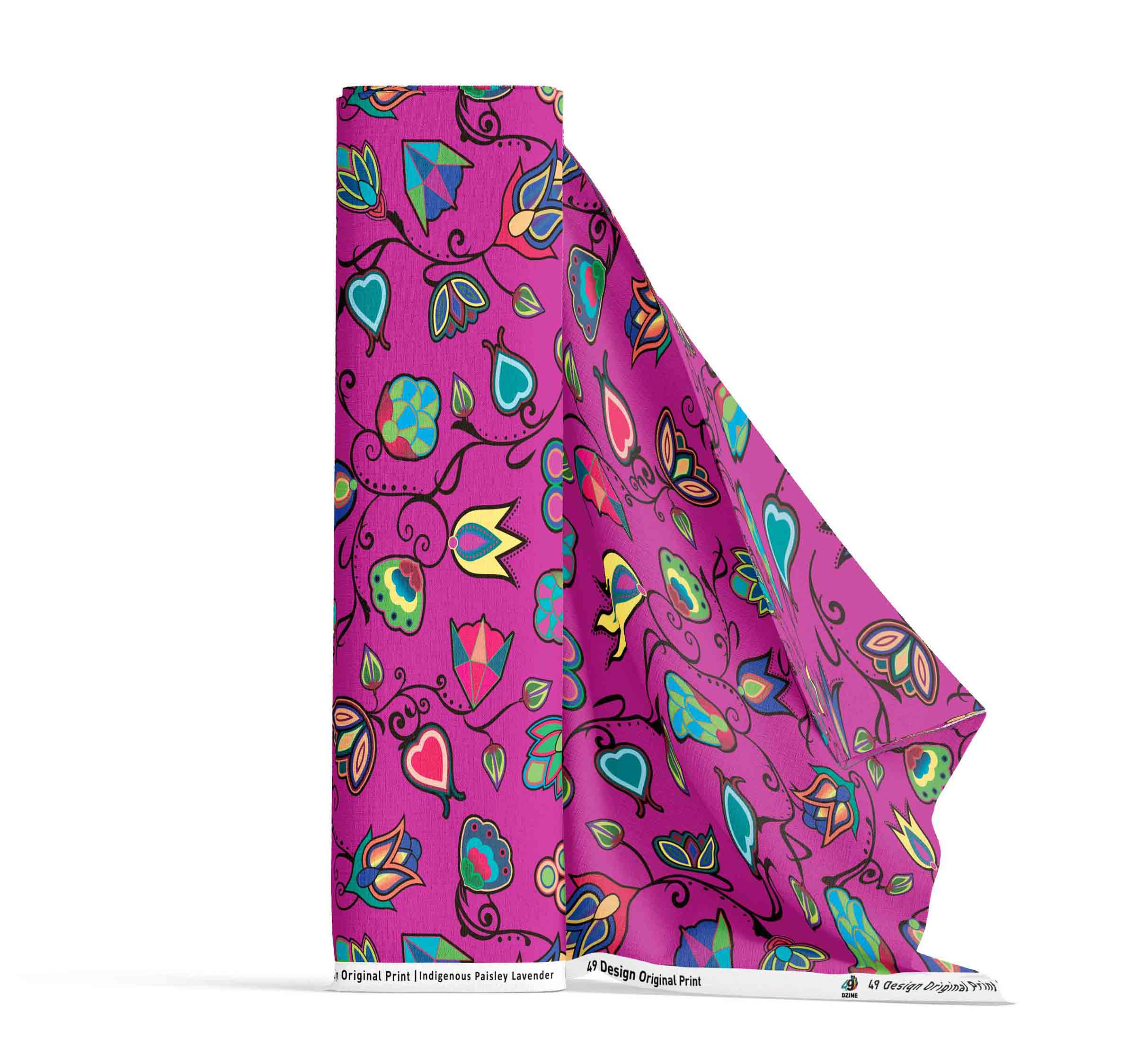 Indigenous Paisley Lavender 42 Inch Cotton Poplin Pre Order