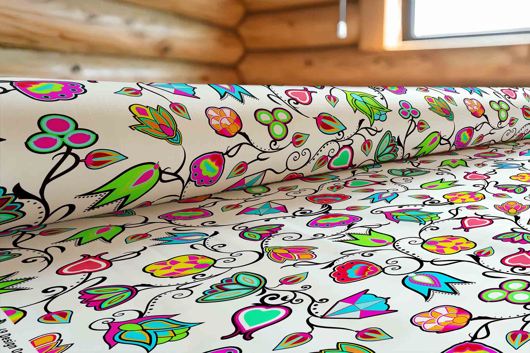 Indigenous Paisley White 42 inch Cotton Poplin Pre Order