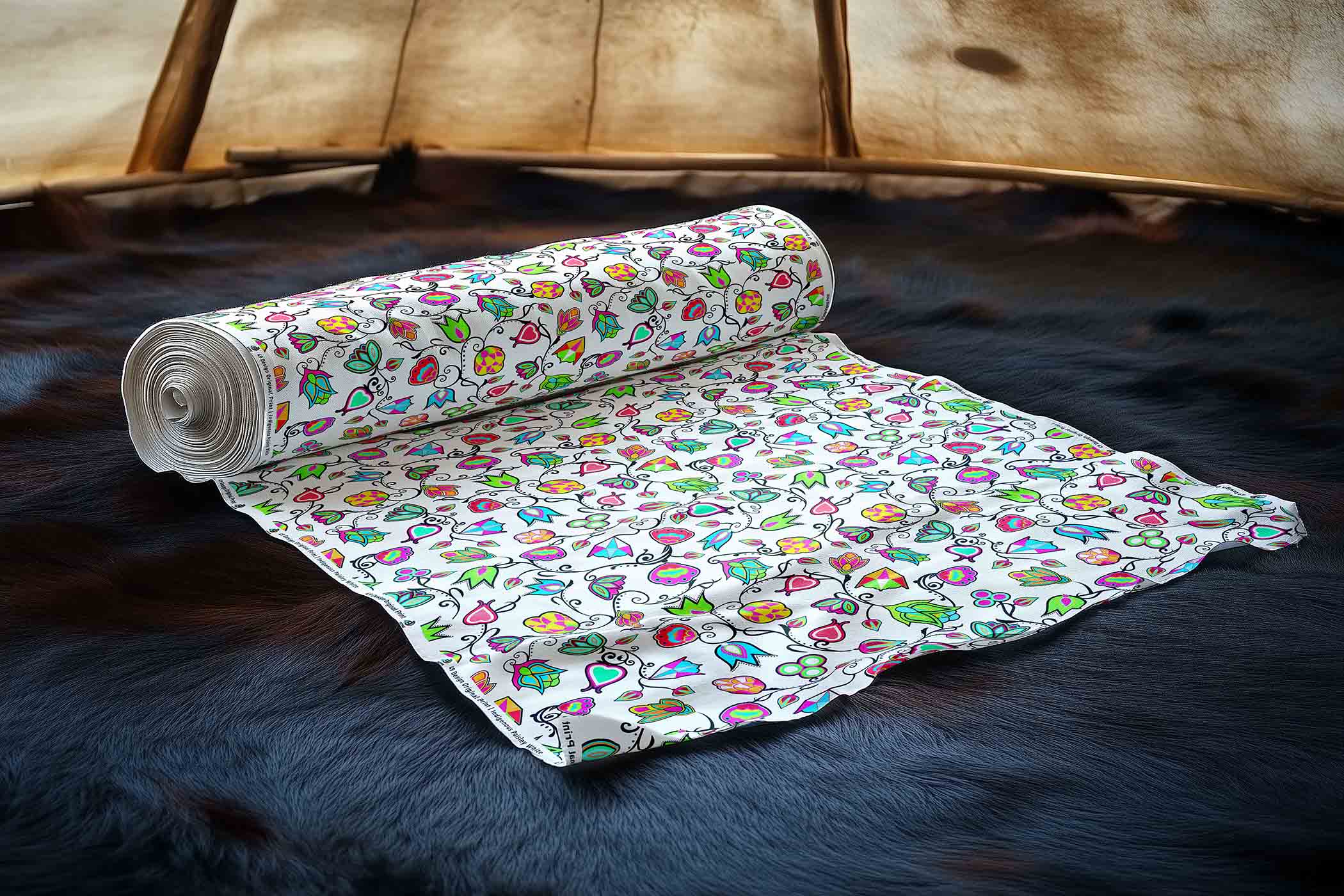 Indigenous Paisley White 42 inch Cotton Poplin Pre Order