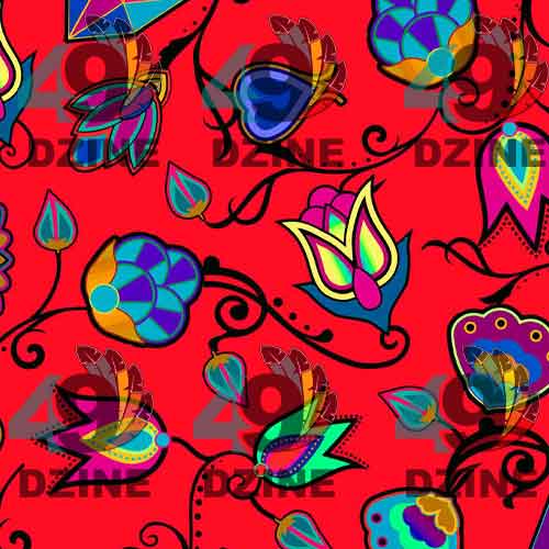 Indigenous Paisley Dahlia 42 Inch Cotton Poplin Pre Order