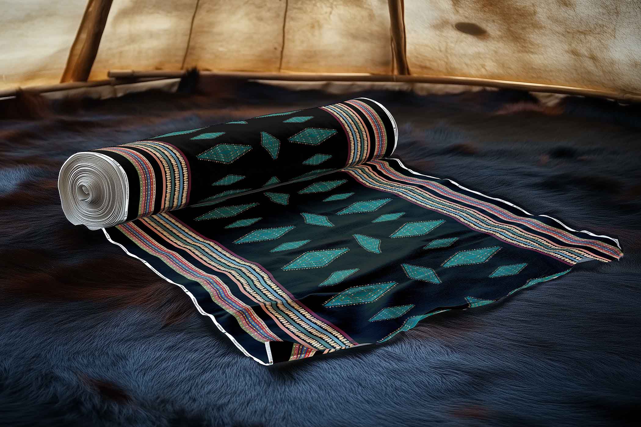 Ivory Serenade Black 42 Inch Cotton Poplin Pre Order