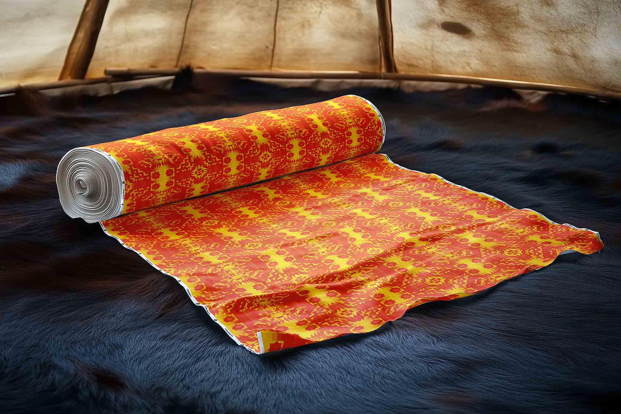 Kaleidoscope Orange 42 Inch Cotton Poplin Pre Order