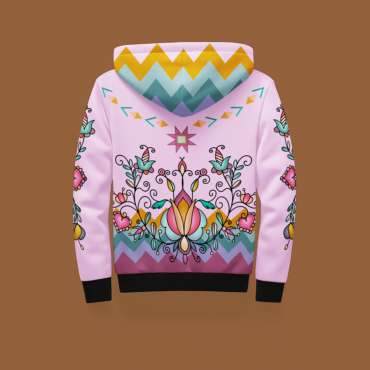 Harvest Hearth Floral Women's Sherpa Hoodie