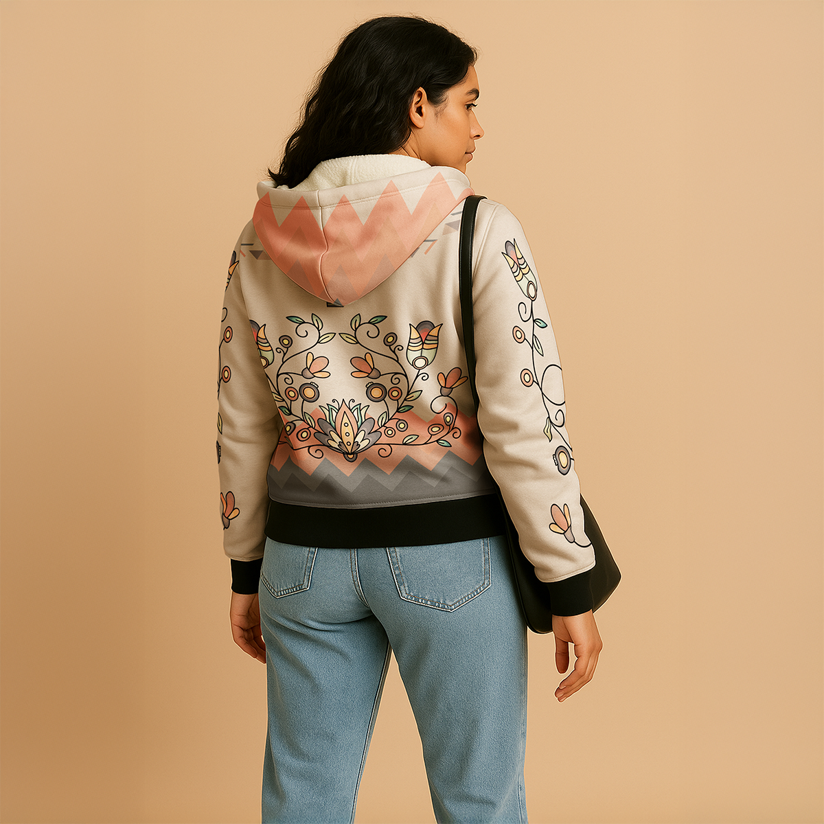 Roots and Rising Earthy Women's Sherpa Hoodie