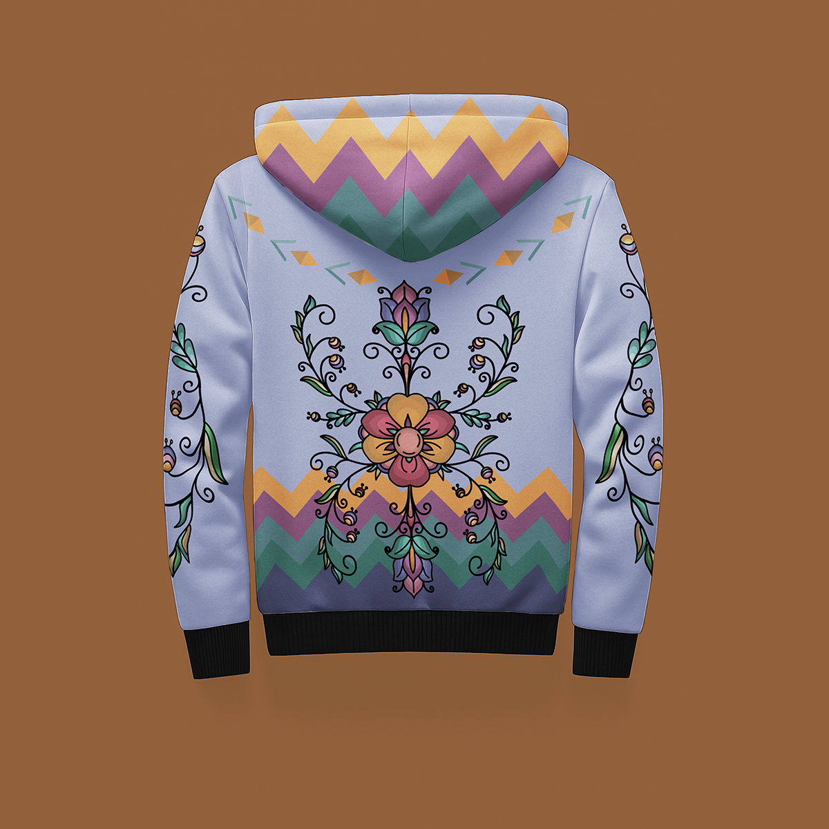 Rust & Ember Flower Song Women's Sherpa Hoodie