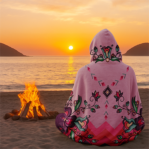 Amber Evening Garland Women's Hooded Blanket