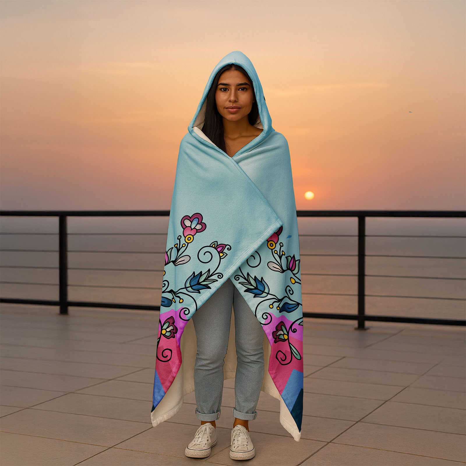 Autumn Bundle Blessing Women's Hooded Blanket