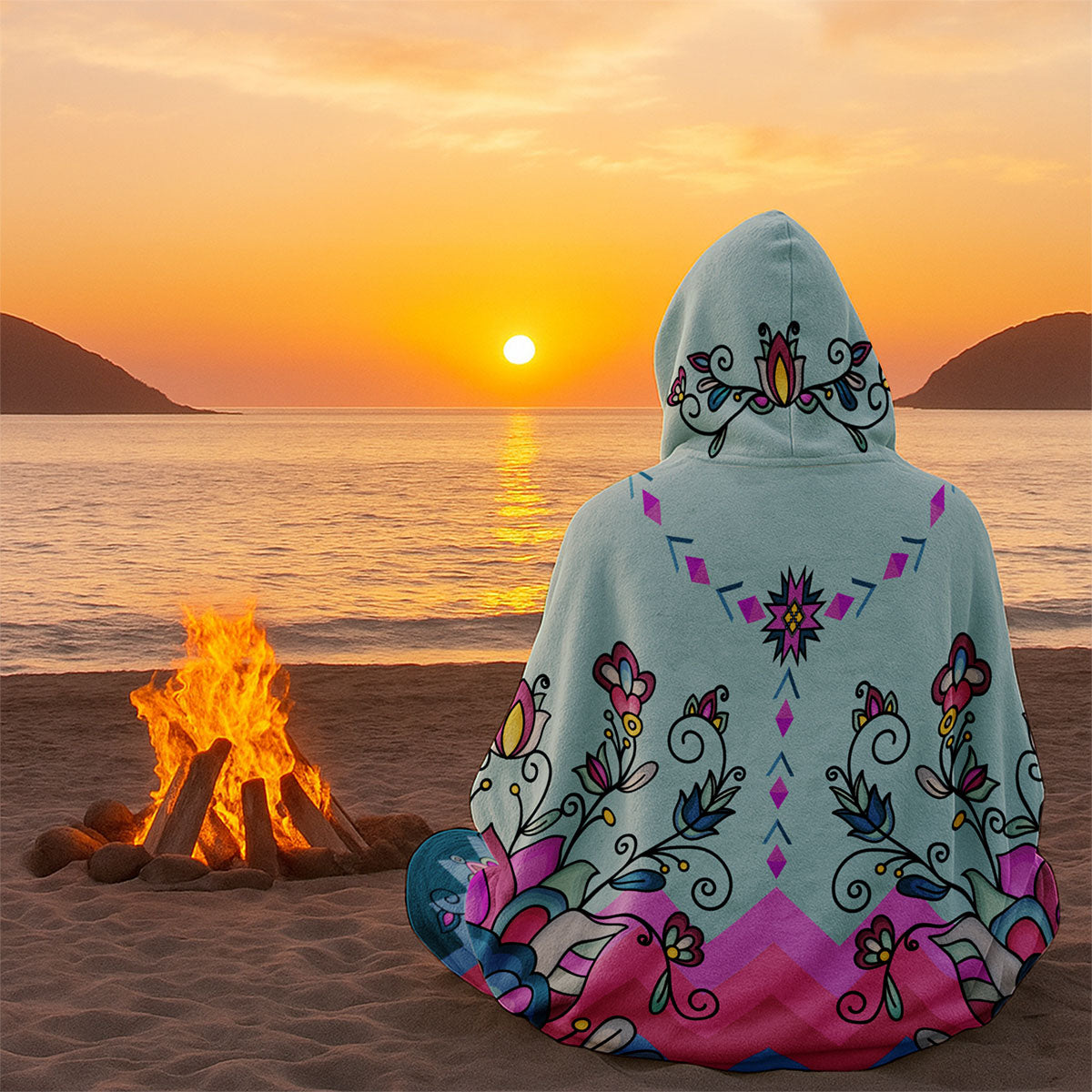Autumn Bundle Blessing Women's Hooded Blanket
