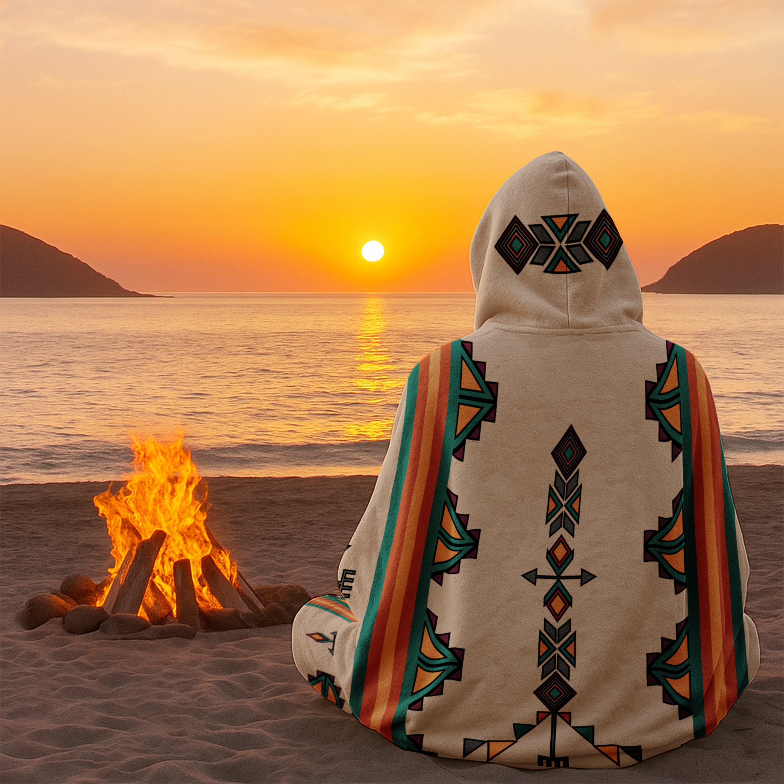 Arrow Dawn Men's Hooded Blanket