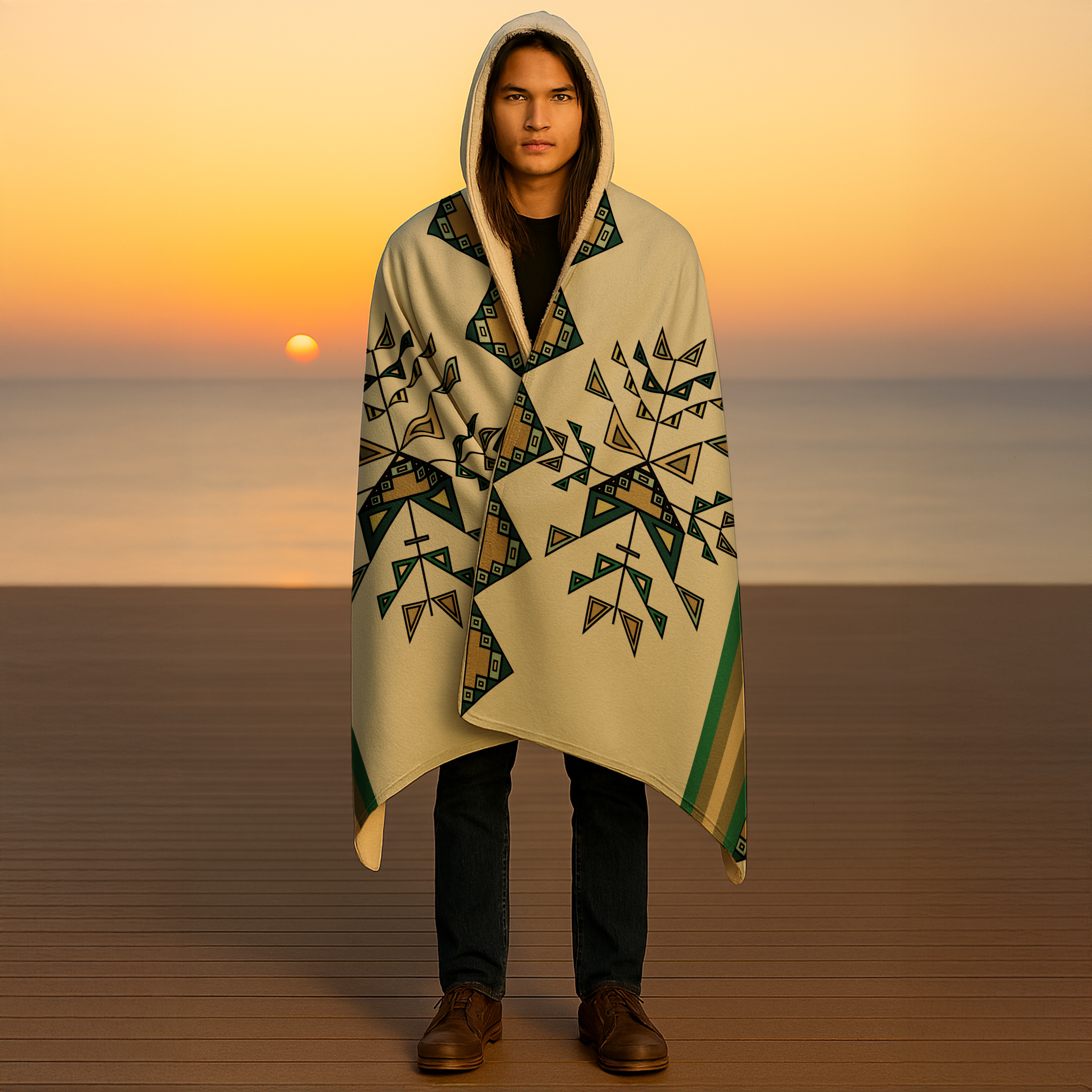 Bear Shield Men's Hooded Blanket