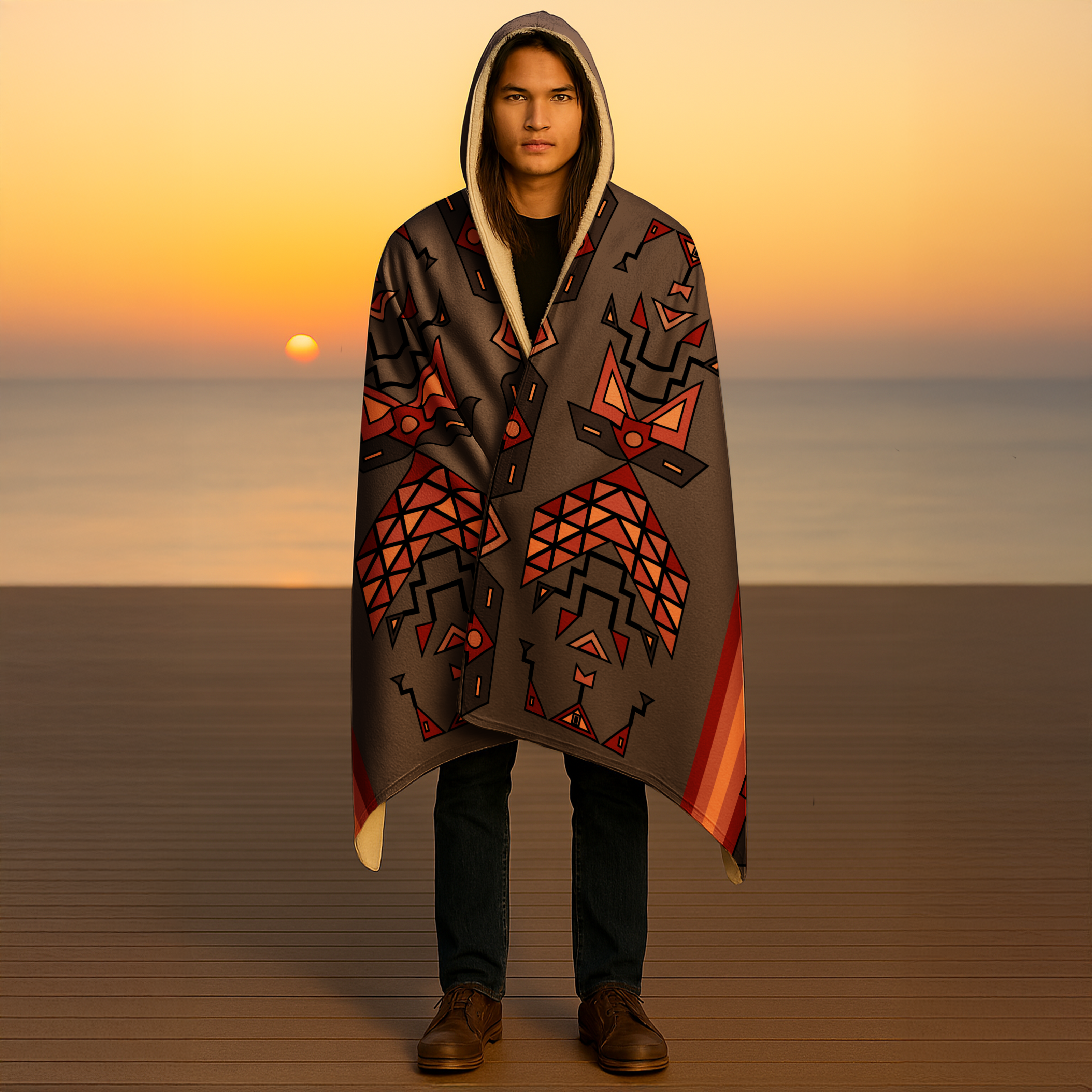 Cinder Guardian Men's Hooded Blanket