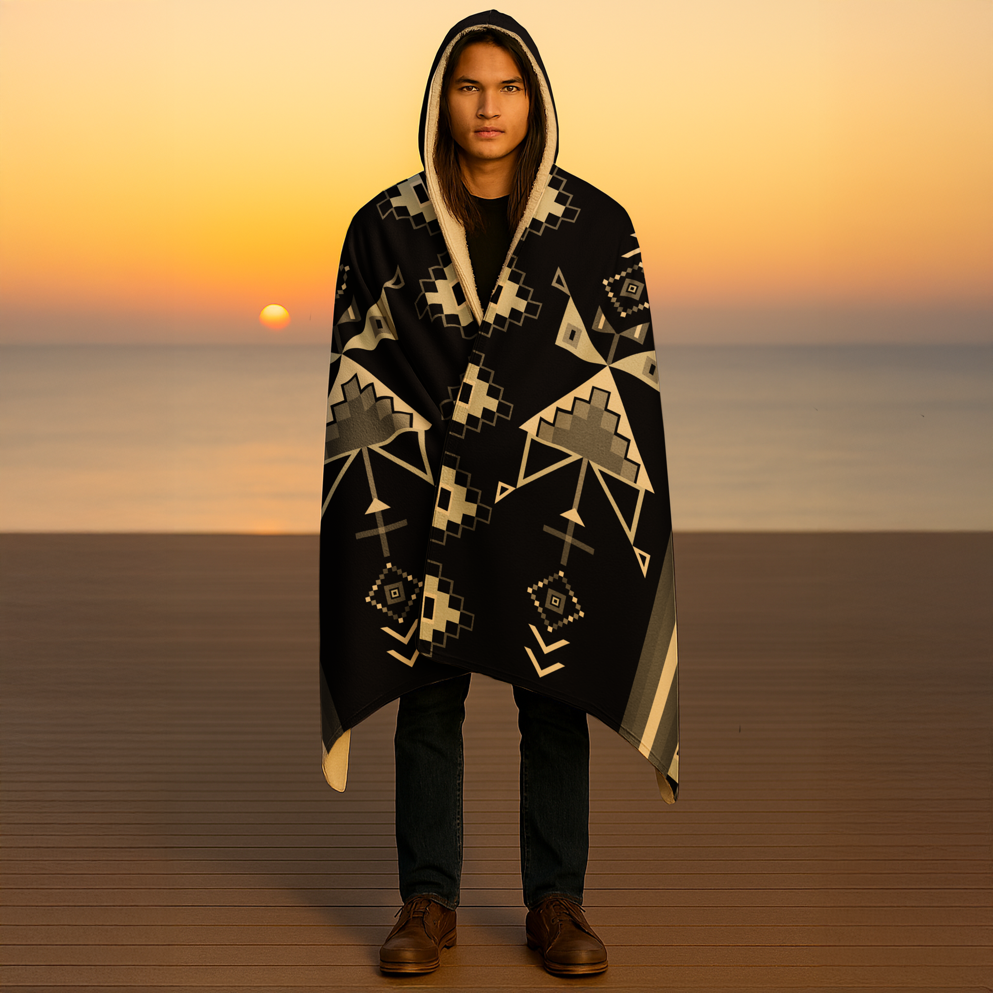 Owl Watcher Men's Hooded Blanket